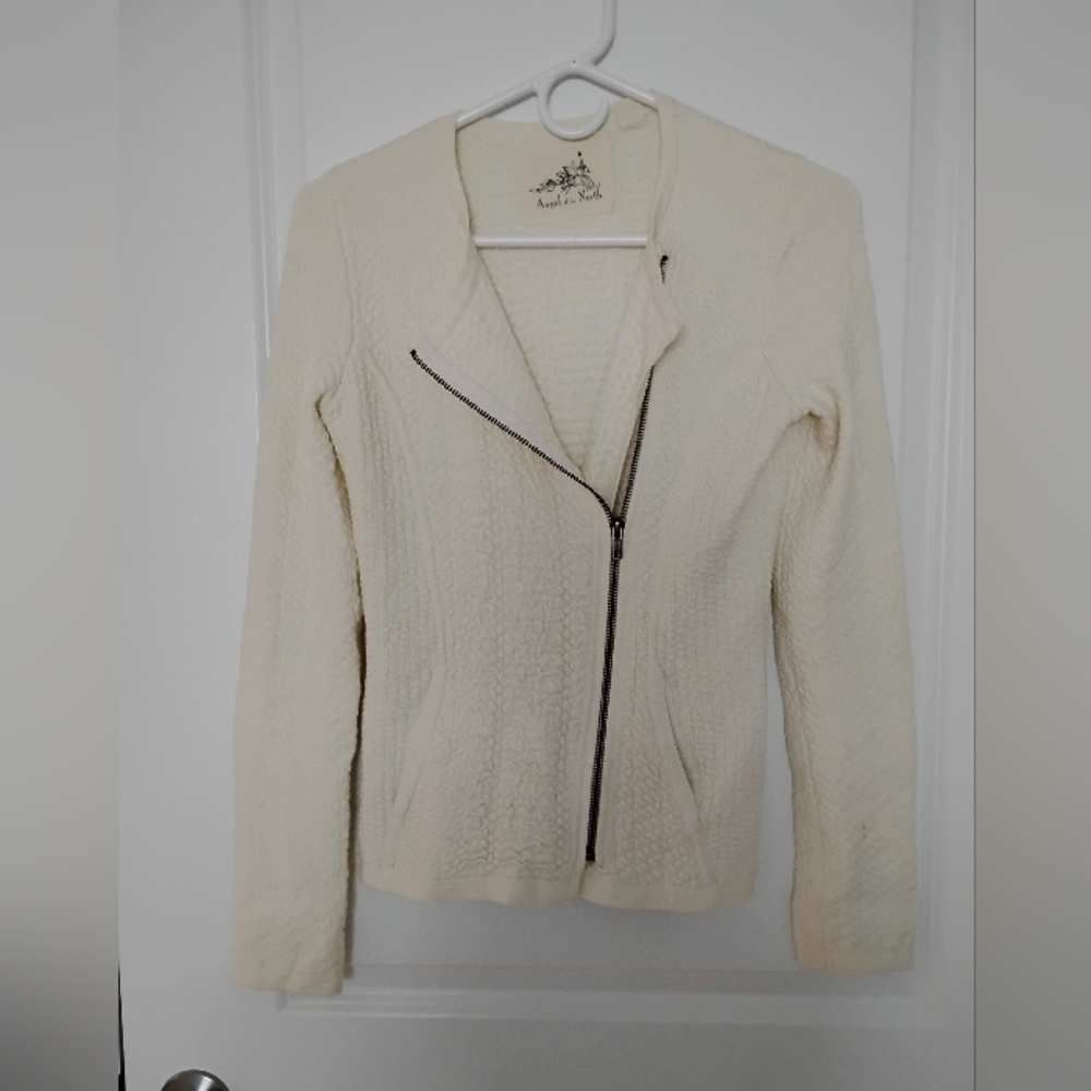 Angel of the North Cream Textured Jacket Size XS